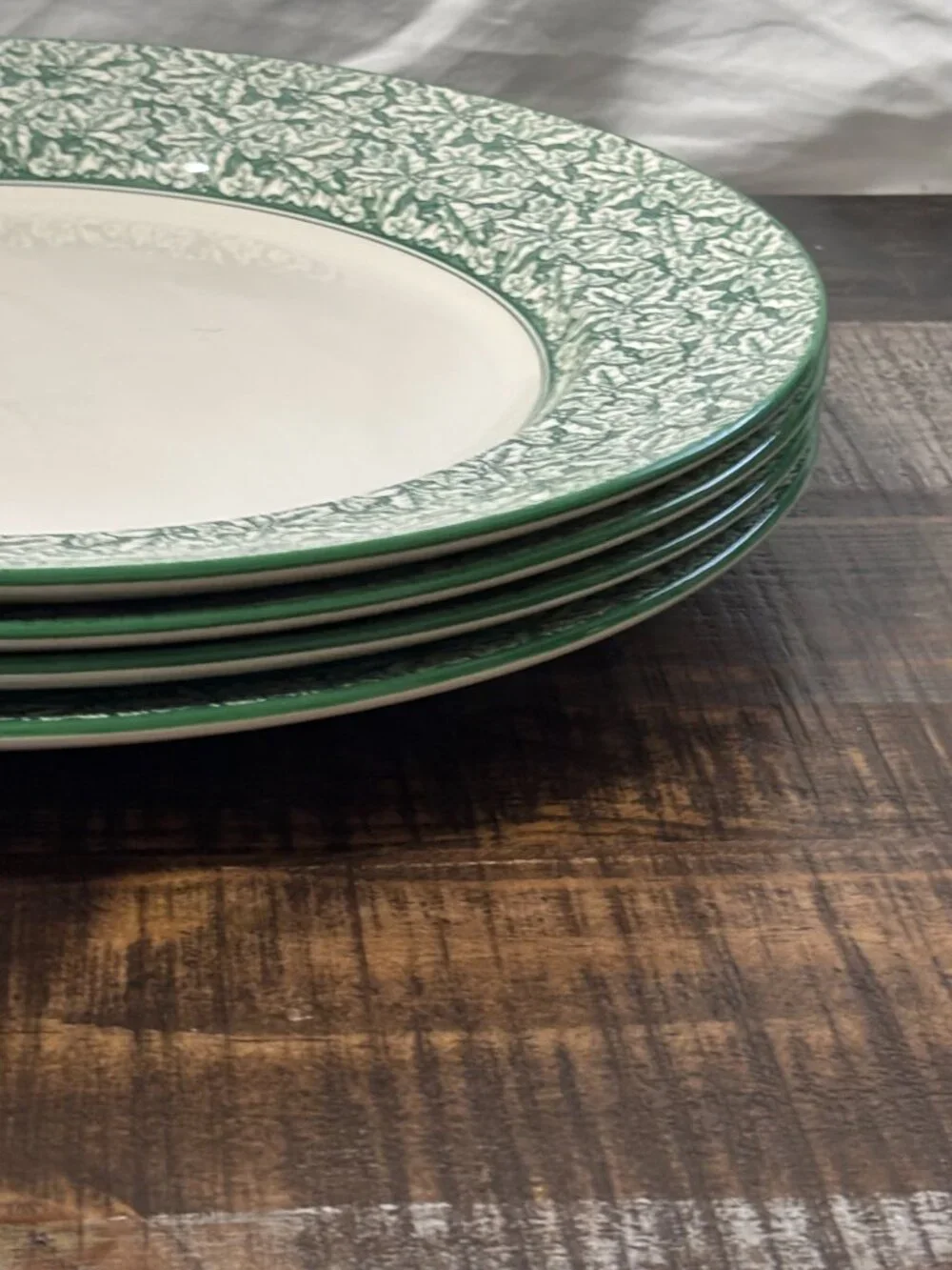 Spode Holly Tree Chargers - Pair 1 of 2